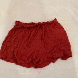 SHEIN burnt orange flowy shorts